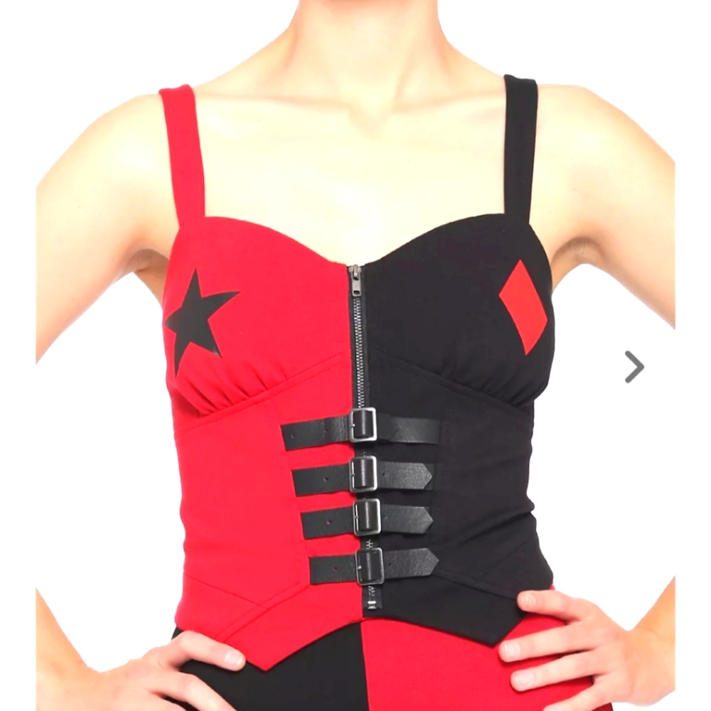 NWT sold out Harley Quinn corset top sexy unique suicide squad hot topic small